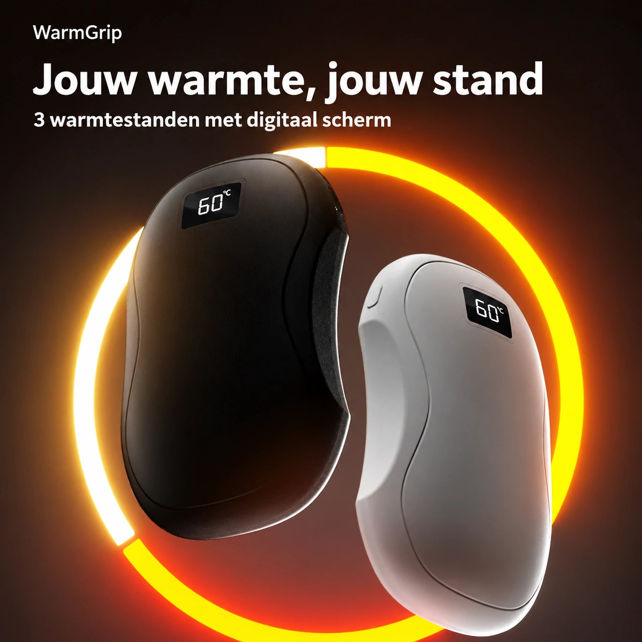 WarmGrip drie warmtestanden met digitaal scherm
