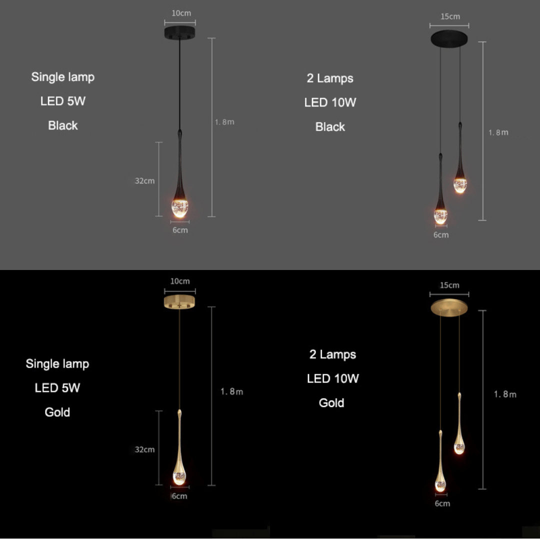 WaterDropGlow™ | De Luxe Hanglamp In Waterdruppelstijl - Lumiza